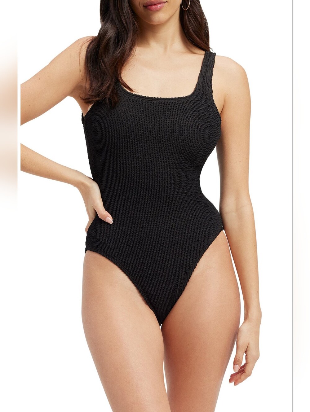 Good American Always Fit One-Piece Swimsuit GREEN Medium